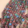 Vintage Venetian Style MultiColor Chevron Beads Necklace Strand Image 2