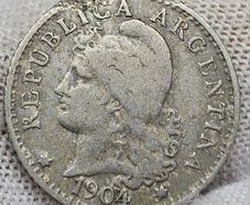 Argentina 1904 5 Centavos Mint Error Planchet