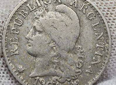 Argentina 1904 5 Centavos Mint Error Planchet
