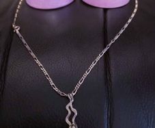 silver necklace with pendant