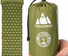 Camping Mat Ultralight Inflatable Sleeping Mattress with Pillow, Folding Lightweight Inflating Single Bed Portable Air Pad