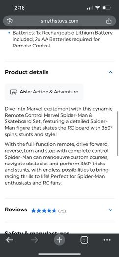 Marvel Spider-Man Remote Control Skateboard Figure Set