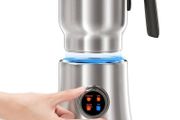 Milk Frother Electric 4-in-1,Rotating Knob LCD Automatic Milk Frothers 304-Stainless-Steel, 500ML Milk Steamer Hot Chocolate &amp; Milk Warmer,Hot &amp; Cold Milk Foamer for Coffee Cappuccino,Latte