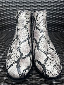 Clarks snake print boots