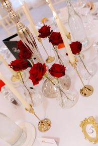 Wedding table vases and candleholders