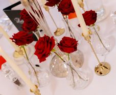 Wedding table vases and candleholders