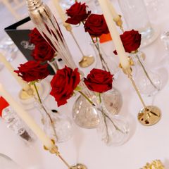 Wedding table vases and candleholders