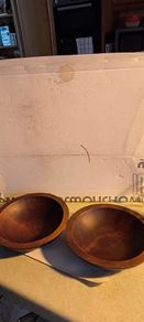 Baribocraft Maple Wood Bowl Set: Mid Century Modern Snack Bowls or as trincklet dish. signed on the back made in Canada 18.00 euro  each.