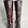Dr Martens 1420 20 eye patent red burgundy knee high boots England UK7 EU41 US9 Image 6