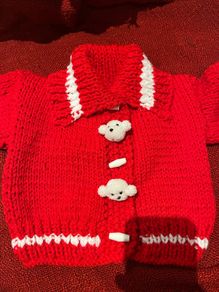 Handknit Cardigan / Liverpool  Age 1-2