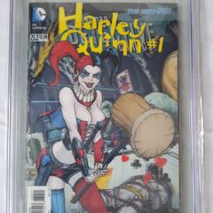 CGC-graded 9.8 copy of Detective Comics #23.2, featuring the 3-D Lenticular (Motion) cover titled "Harley Quinn #1."