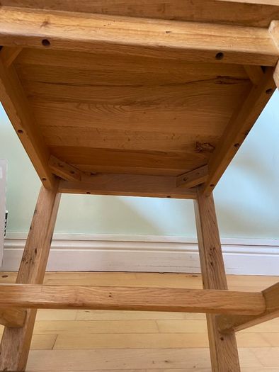 Three timber chairs