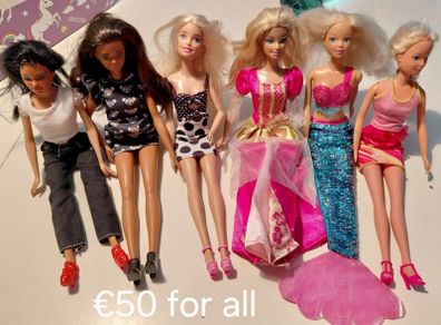 Barbie, Ken, Action Man, baby dolls and accessories