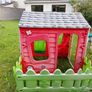 Kids Plastic Outdoor Playhouse with Garden Fence Attachment Image 4