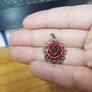 2 Red Rose pendants Image 4