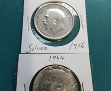 2 Coins   Jfk Silver Half Dollar  & 1926  Silver Halfcrown