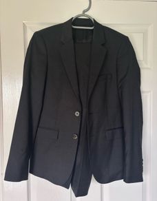 The Kooples Paris Slim Suit 100% Wool Dark Grey Check XS