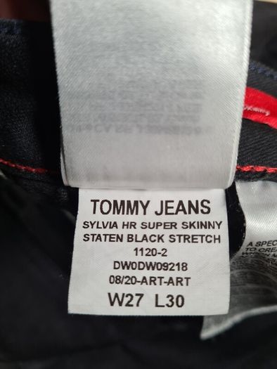Womens Tommy Hilfiger Sylvia black super skinny high rise jeans Size W 27 L 30 A2