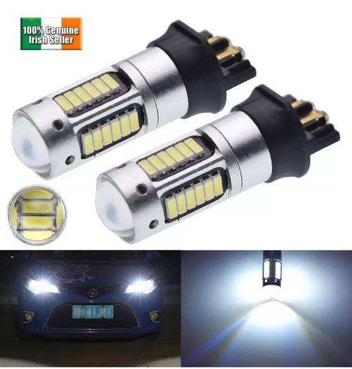 2pcs Xenon White PW24W PWY24W LED Bulbs For Audi BMW VW Daytime Running Lights