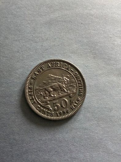 East Africa 1954 Half Shilling