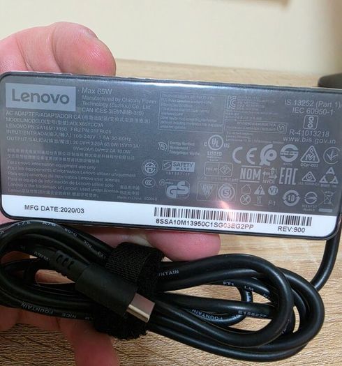 Lenovo 65W USB-C (Type-C) AC Power Adapter - charger