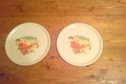 Two large pizza plats
