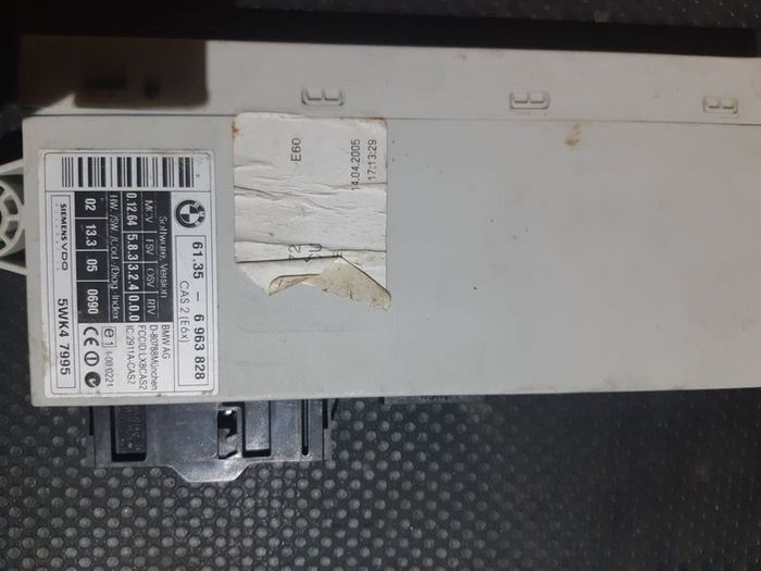 Bmw E60 E61 530d 04-07 Cas 2 Control Module Siemens 6963828
