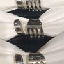 3 Twisted Silver Toned Napkin Forks Image 2