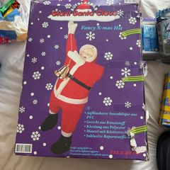 Giant Inflatable Hanging Santa Claus Christmas Decoration 122cm with Bell Boxed