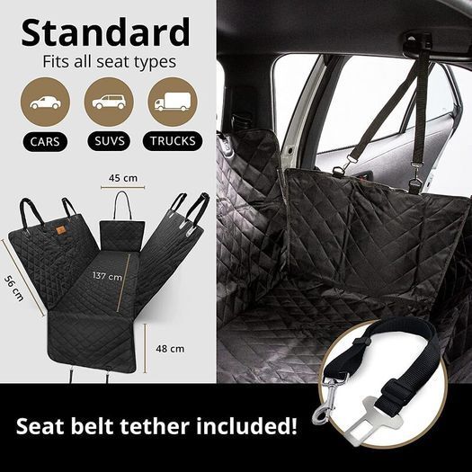 3-in-1 Waterproof Dog Car Seat Cover Hammock