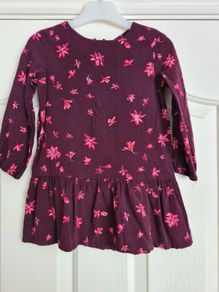 girls plum red dress