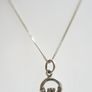 Vintage Sterling Silver Birthstone Claddagh Pendant Necklace 2,5g Length 18" Image 5