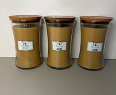 Woodwick Large Gilded Sands Candle 610g x 3 - Yankee Scented Hourglass Discontinued Scent