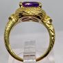 Sterling silver 925 Moroccan Amethyst, White Zircon Solitaire Ring in 18K Vermeil Yellow Gold Plated Sterling Silver Image 5