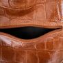 Mid sized genuine leather tote in cognac Image 4