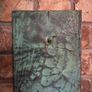 1 Rustic Patinated Turquoise Copper Abstract Wall Art Farmhouse Decor Copper Wall Hangings Metal Wall Art Image 5