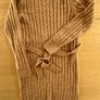 Jessica Simpson Women's Long Sleeve Cable Knit Sweater Dress - Tan Brown - Belt Image 2