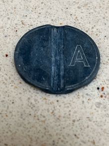 Telephone Token Italian Zinc Year 1938