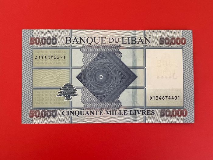 LEBANON  50000  LIVRES   2019  Pick  94d . ( Uncirculated )