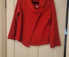brand new beautiful red cropped wool jacket