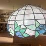 Beautiful stained-glass Tiffany lampshade in an Art Nouveau/Tiffany-style floral desig Image 4