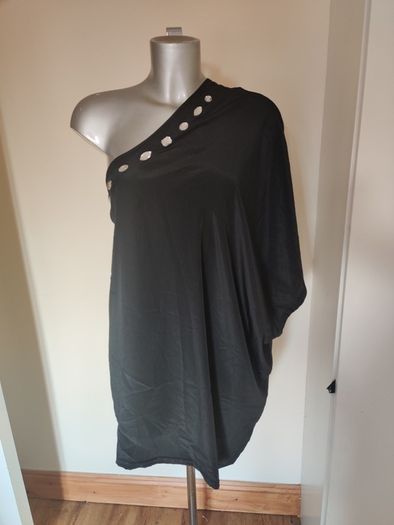 Black Next one shoulder plus size blouse size UK22 EU50 Postage included