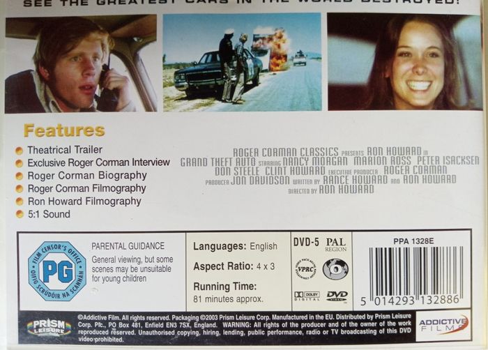 Grand Theft Auto [1977] Ron Howard [1xDVD Movie]