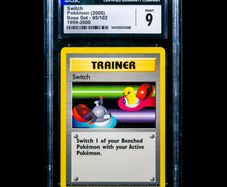 Switch 95/102 1999-2000 CGC 9 Mint Graded Common WOTC Base Set 1999 Pokemon Card Vintage 4th Print