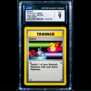Switch 95/102 1999-2000 CGC 9 Mint Graded Common WOTC Base Set 1999 Pokemon Card Vintage 4th Print