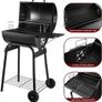 Charcoal BBQ Grill Smoker with Side Shelves, Portable Barrel Barbecue Grill Outdoor with Temperature Gauge, Warming Rack, Stainless Steel Racks, and Air Vents for Camping and Garden Image 7