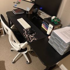 Office Desk 140x60cm adjustable height IKEA