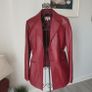 Red Leather Jacket Size Uk 14 Image 5