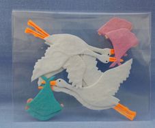 Die Cut Toppers - Stork with Baby.
