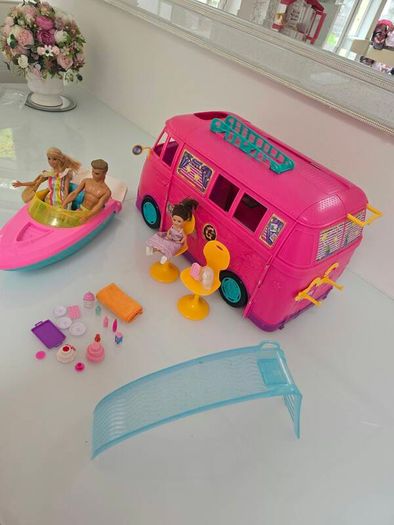 Barbie Camper + Boat + Slide Bundle